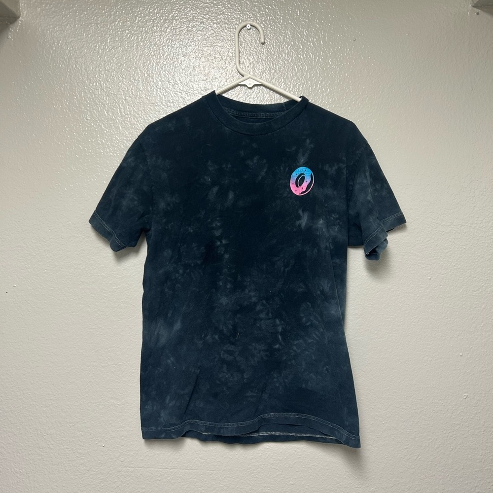 Men's Black Tie-Dye Santa Cruz x Odd Future T-Shirt with Colorful Logo